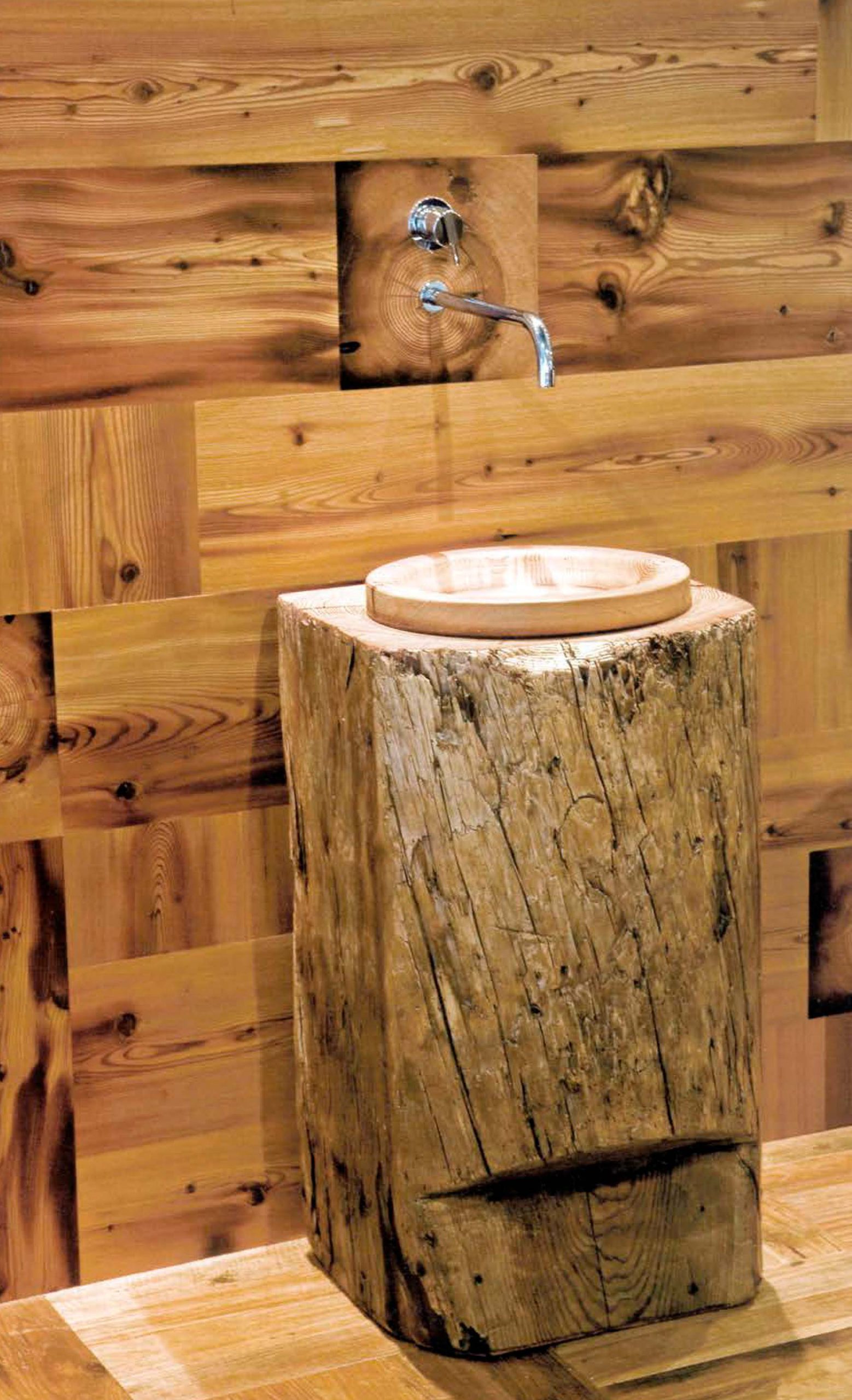 Arredo bagno lavandino base in legno Arredo bagno di design - lavandino con base in legno